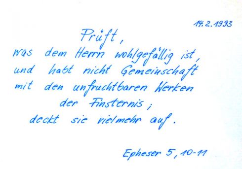 Prüft was dem HERRN wohlgefällig ist