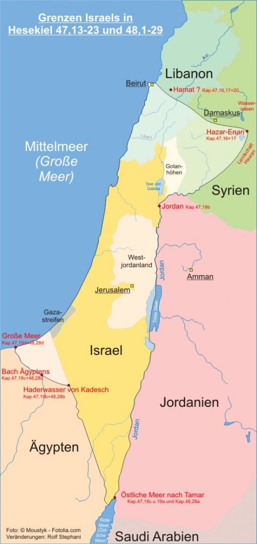 Hesekiel Karte Israel Grenzen Bibel